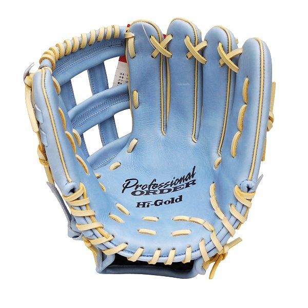 HI-GOLD Special Order 12 inch Infielder Glove - Beige/Skyblue