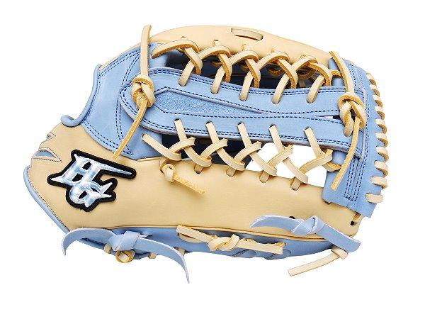 HI-GOLD Special Order 12.75 inch Outfielder Glove - Beige/Skyblue
