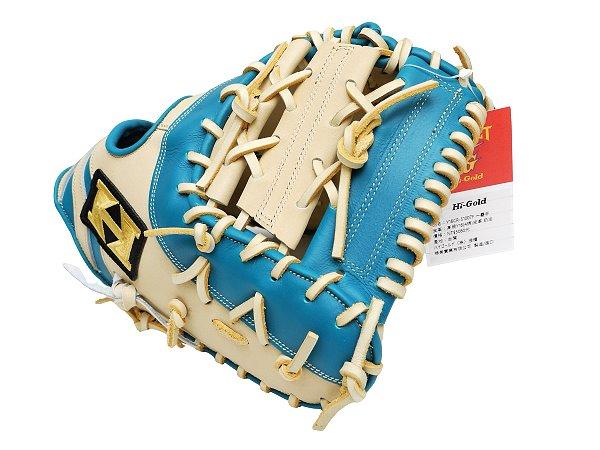 HI-GOLD Pro Order 12.5 inch First Base Mitt - Beige/Lake Green