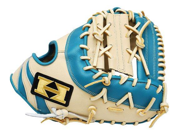 HI-GOLD Pro Order 12.5 inch First Base Mitt - Beige/Lake Green