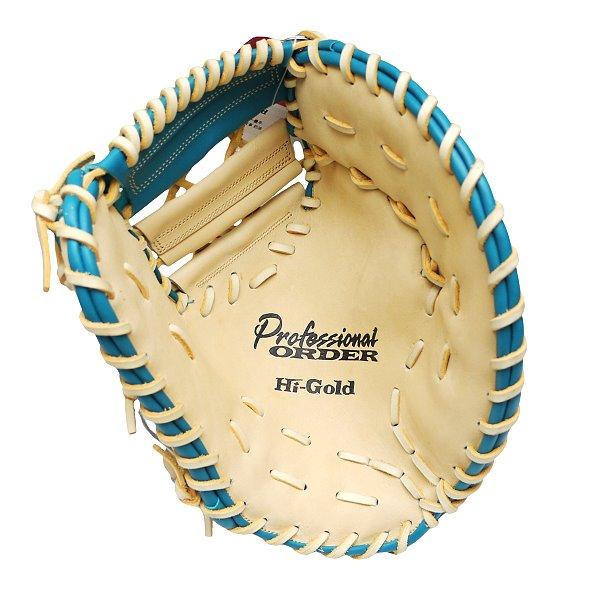 HI-GOLD Pro Order 12.5 inch First Base Mitt - Beige/Lake Green