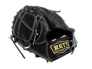 ZETT Pro Japan Steerhide 12 inch LHT Black Pitcher Glove