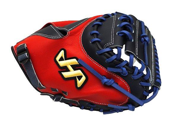 HATAKEYAMA Kin Series Fushimi Torai Model 33 inch Catcher Mitt - Red/Navy