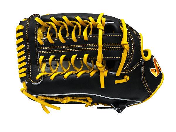 HATAKEYAMA Classic Series 12.75 inch LHT Outfielder Glove - Black/Yellow