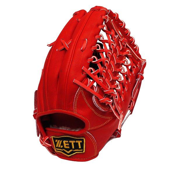 ZETT Pro Japan Steerhide 12.75 inch Red Outfielder Glove
