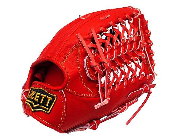 ZETT Pro Japan Steerhide 12.75 inch Red Outfielder Glove