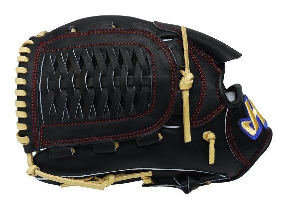 HATAKEYAMA Classic Series 12 inch Left Hand Throw Pitcher Glove - Black/Beige #4