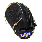 HATAKEYAMA Classic Series 12 inch Left Hand Throw Pitcher Glove - Black/Beige #6