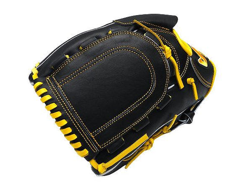 HATAKEYAMA Classic Series 12 inch Left Hand Throw Pitcher Glove - Black/Yellow #2