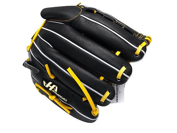 HATAKEYAMA Classic Series 12 inch Left Hand Throw Pitcher Glove - Black/Yellow #3