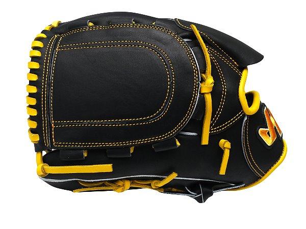 HATAKEYAMA Classic Series 12 inch Left Hand Throw Pitcher Glove - Black/Yellow #4