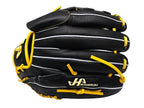 HATAKEYAMA Classic Series 12 inch Left Hand Throw Pitcher Glove - Black/Yellow #5