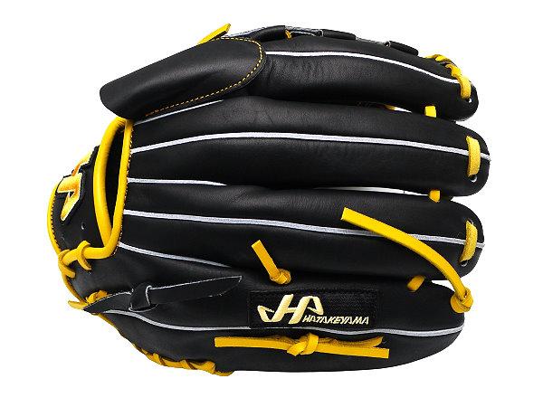 HATAKEYAMA Classic Series 12 inch Left Hand Throw Pitcher Glove - Black/Yellow #5