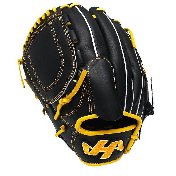 HATAKEYAMA Classic Series 12 inch Left Hand Throw Pitcher Glove - Black/Yellow #6