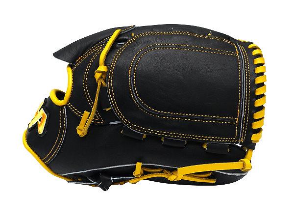 HATAKEYAMA Classic Series 12 inch Pitcher Glove - Black/Yellow #4