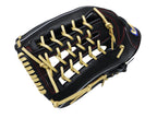 HATAKEYAMA Classic Series 12.75 inch Left Hand Throw Outfielder Glove - Black/Beige #2