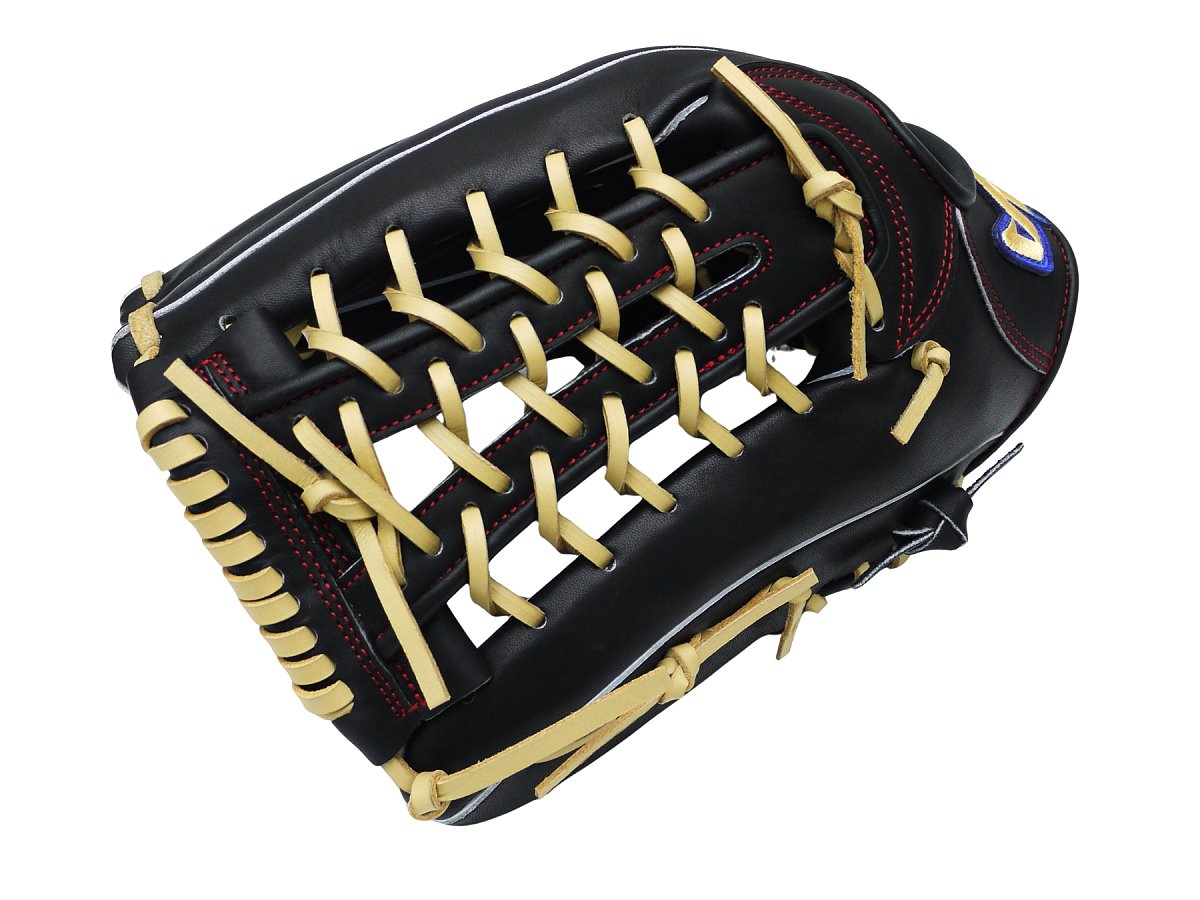 HATAKEYAMA Classic Series 12.75 inch Left Hand Throw Outfielder Glove - Black/Beige #2
