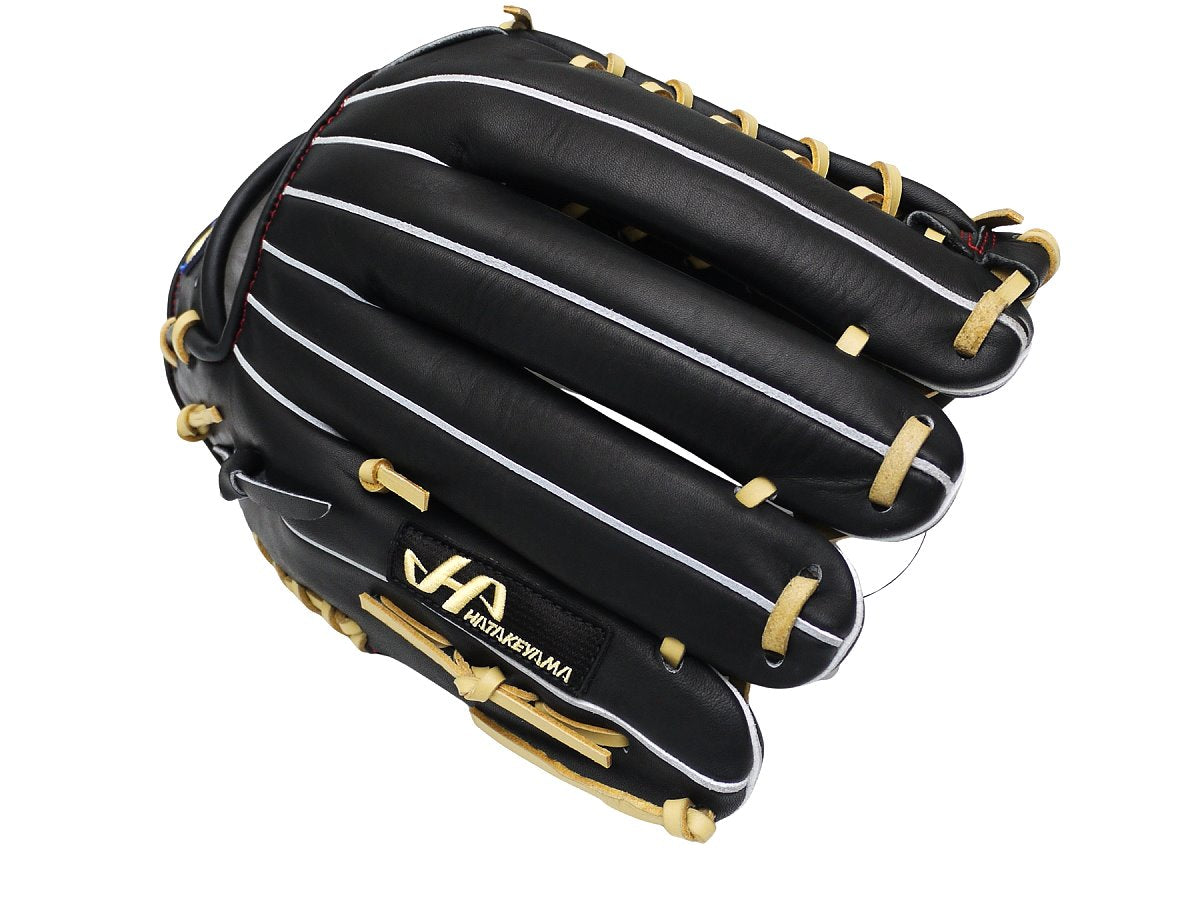 HATAKEYAMA Classic Series 12.75 inch Left Hand Throw Outfielder Glove - Black/Beige #3