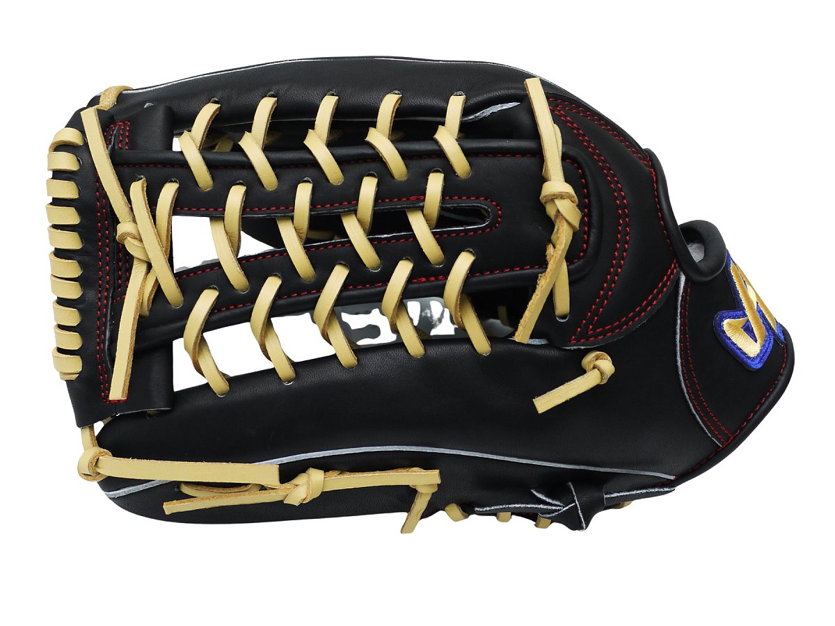 HATAKEYAMA Classic Series 12.75 inch Left Hand Throw Outfielder Glove - Black/Beige #4