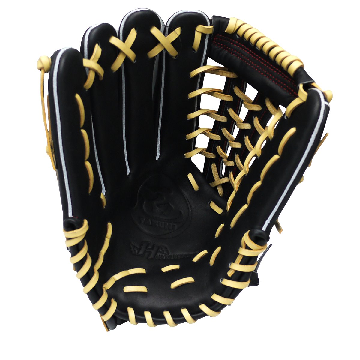 HATAKEYAMA Classic Series 12.75 inch Left Hand Throw Outfielder Glove - Black/Beige #7
