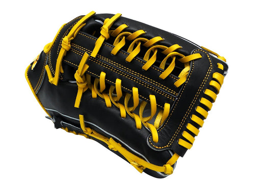 HATAKEYAMA Classic Series 12.75 inch Outfielder Glove - Black/Yellow #2