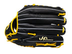 HATAKEYAMA Classic Series 12.75 inch Left Hand Throw Outfielder Glove - Black/Yellow #5