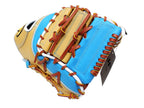 HATAKEYAMA Pro 13 inch First Base Mitt - Camel/Skyblue #2