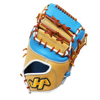 HATAKEYAMA Pro 13 inch First Base Mitt - Camel/Skyblue #6