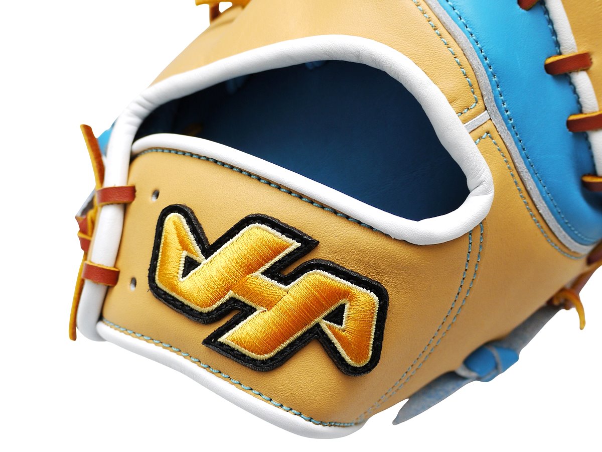 HATAKEYAMA Pro 13 inch First Base Mitt - Camel/Skyblue #8