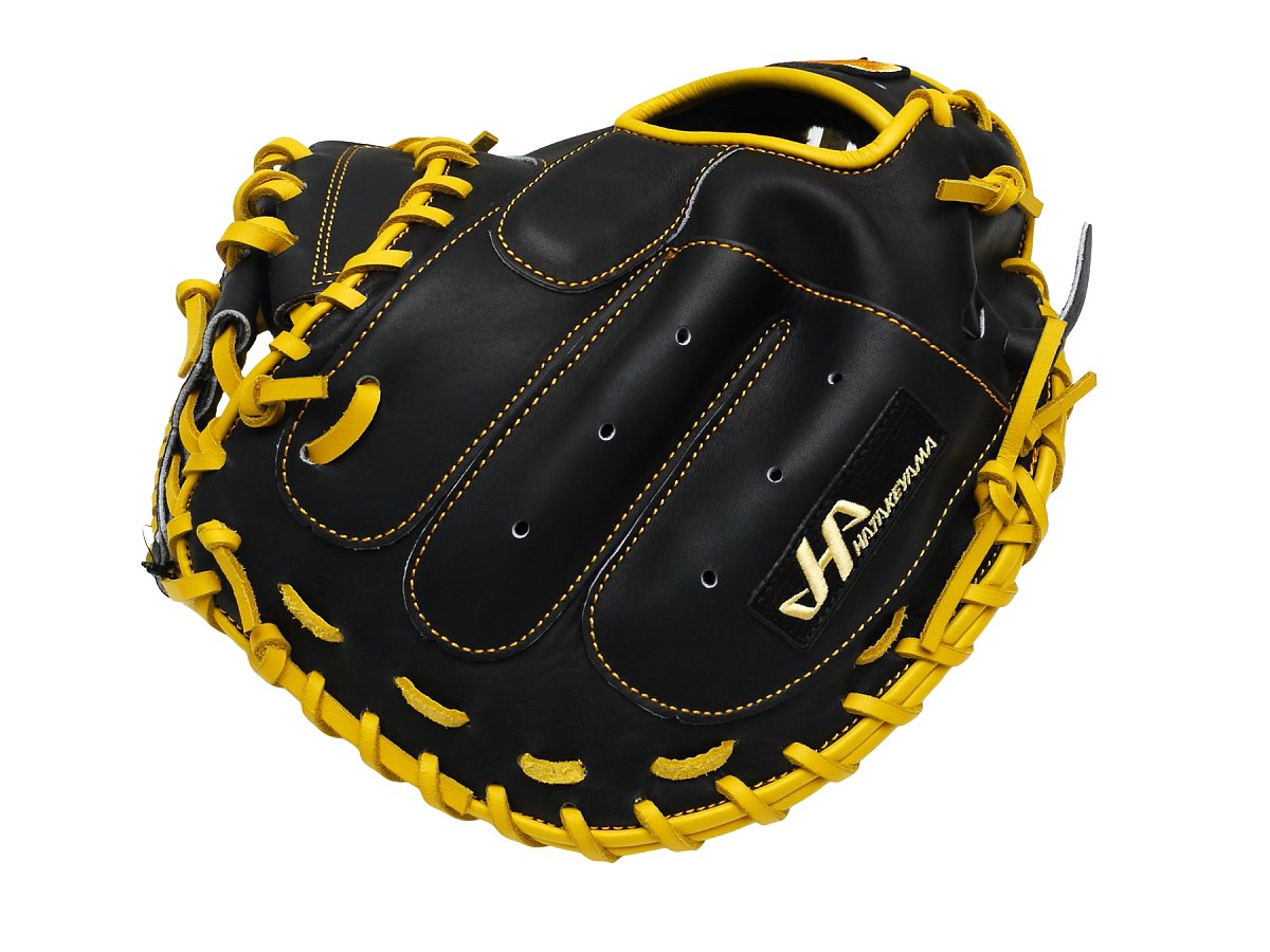HATAKEYAMA Pro 33 inch Viper Catcher Mitt - Black/Yellow