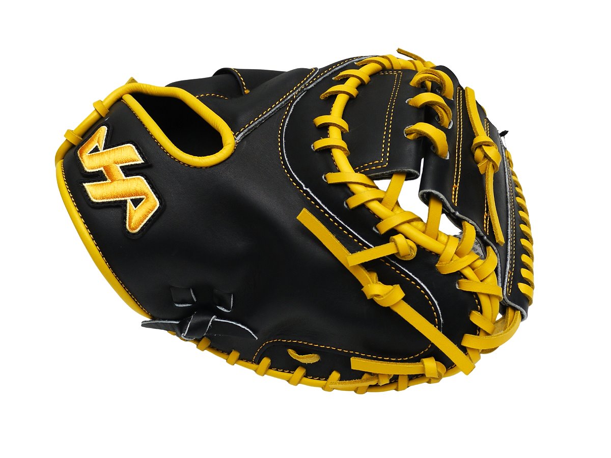 HATAKEYAMA Pro 33 inch Viper Catcher Mitt - Black/Yellow