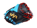 HATAKEYAMA Pro 33.5 inch Viper Catcher Mitt - Navy/Skyblue