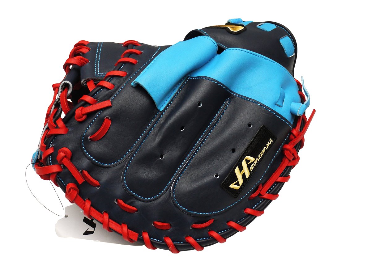 HATAKEYAMA Pro 33.5 inch Viper Catcher Mitt - Navy/Skyblue