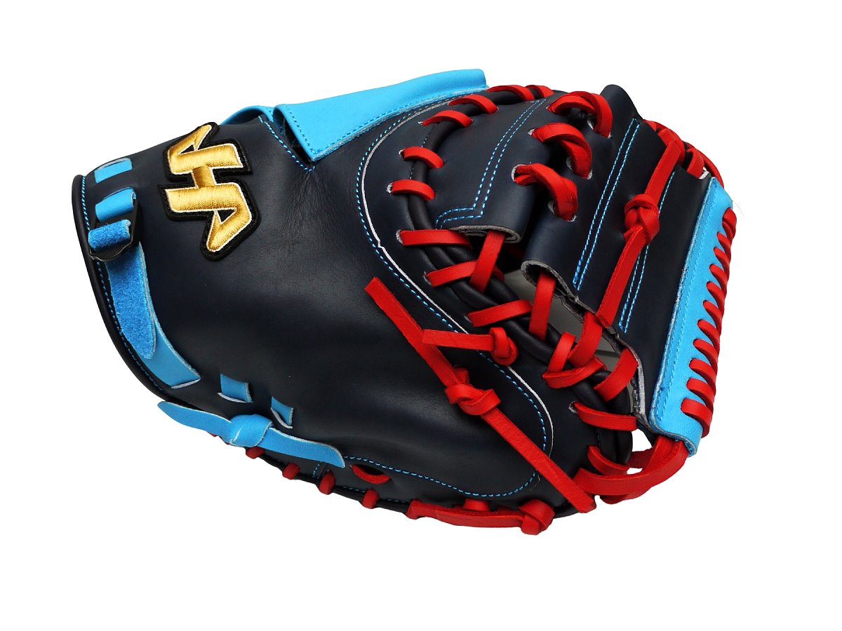 HATAKEYAMA Pro 33.5 inch Viper Catcher Mitt - Navy/Skyblue