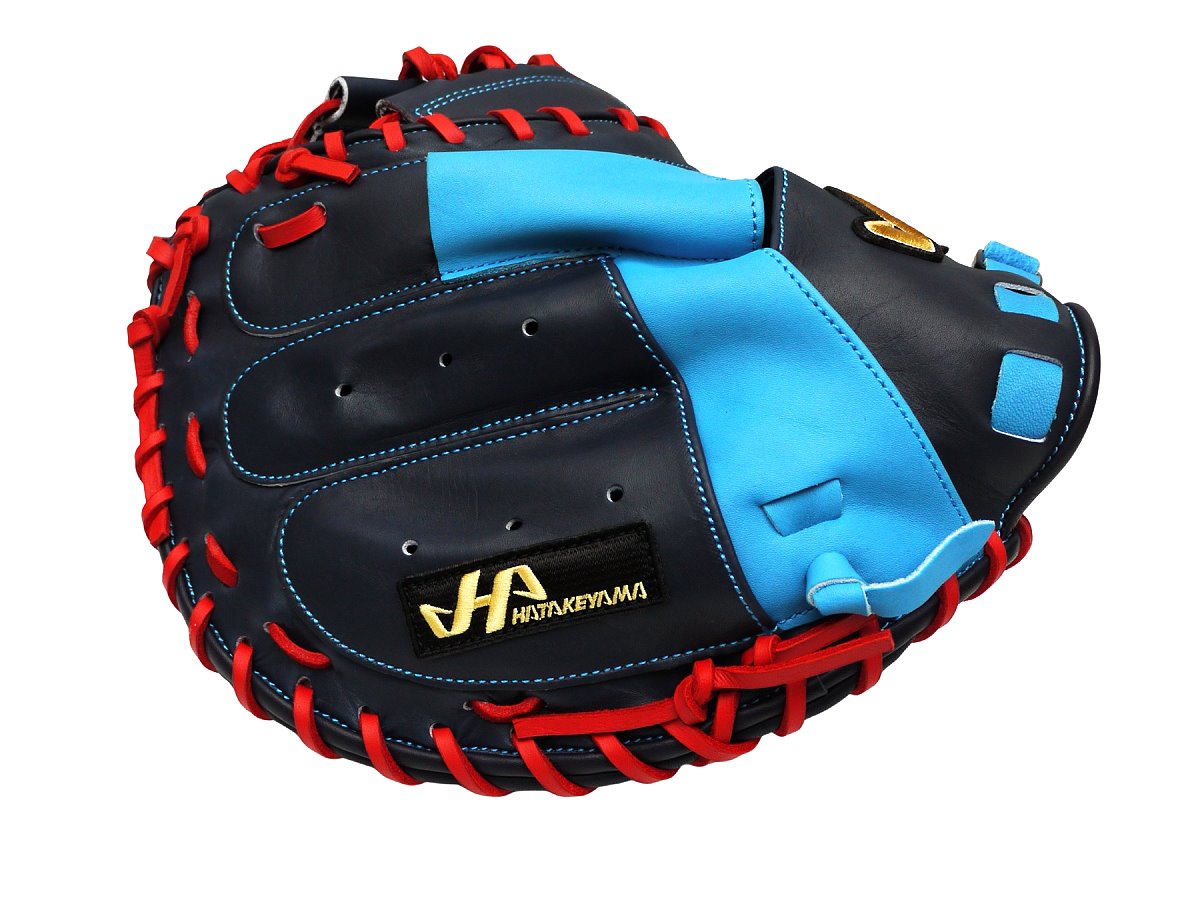 HATAKEYAMA Pro 33.5 inch Viper Catcher Mitt - Navy/Skyblue
