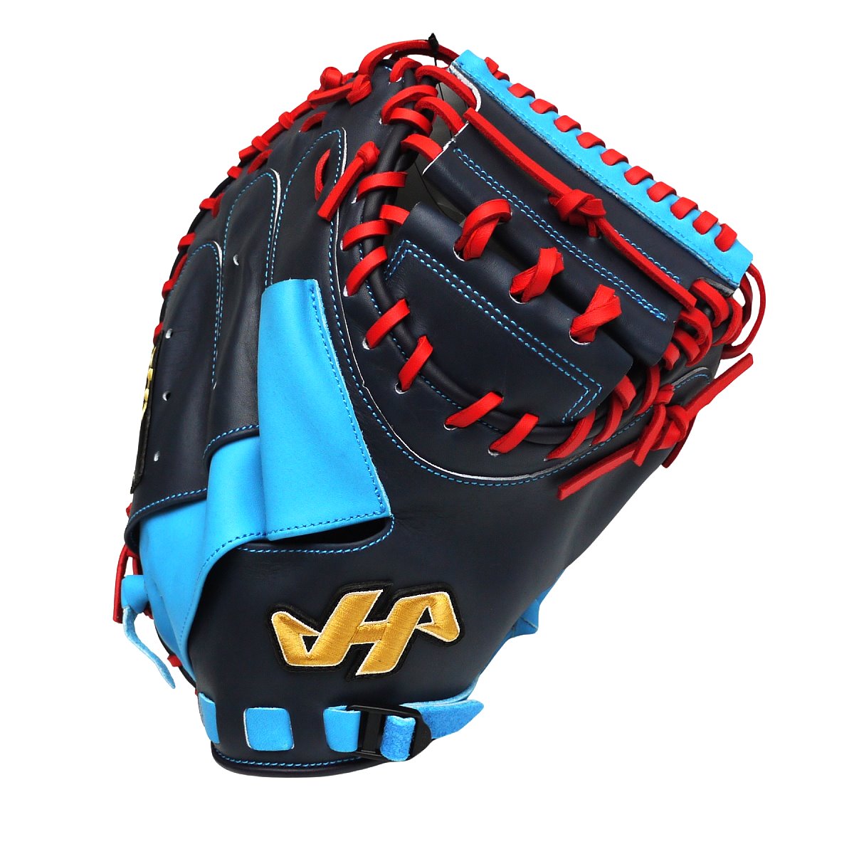 HATAKEYAMA Pro 33.5 inch Viper Catcher Mitt - Navy/Skyblue