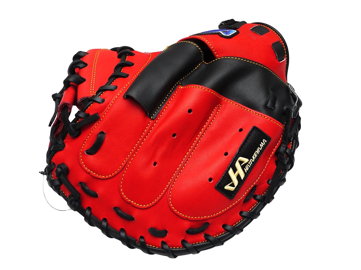 HATAKEYAMA Pro 33.5 inch Viper Catcher Mitt - Red/Black