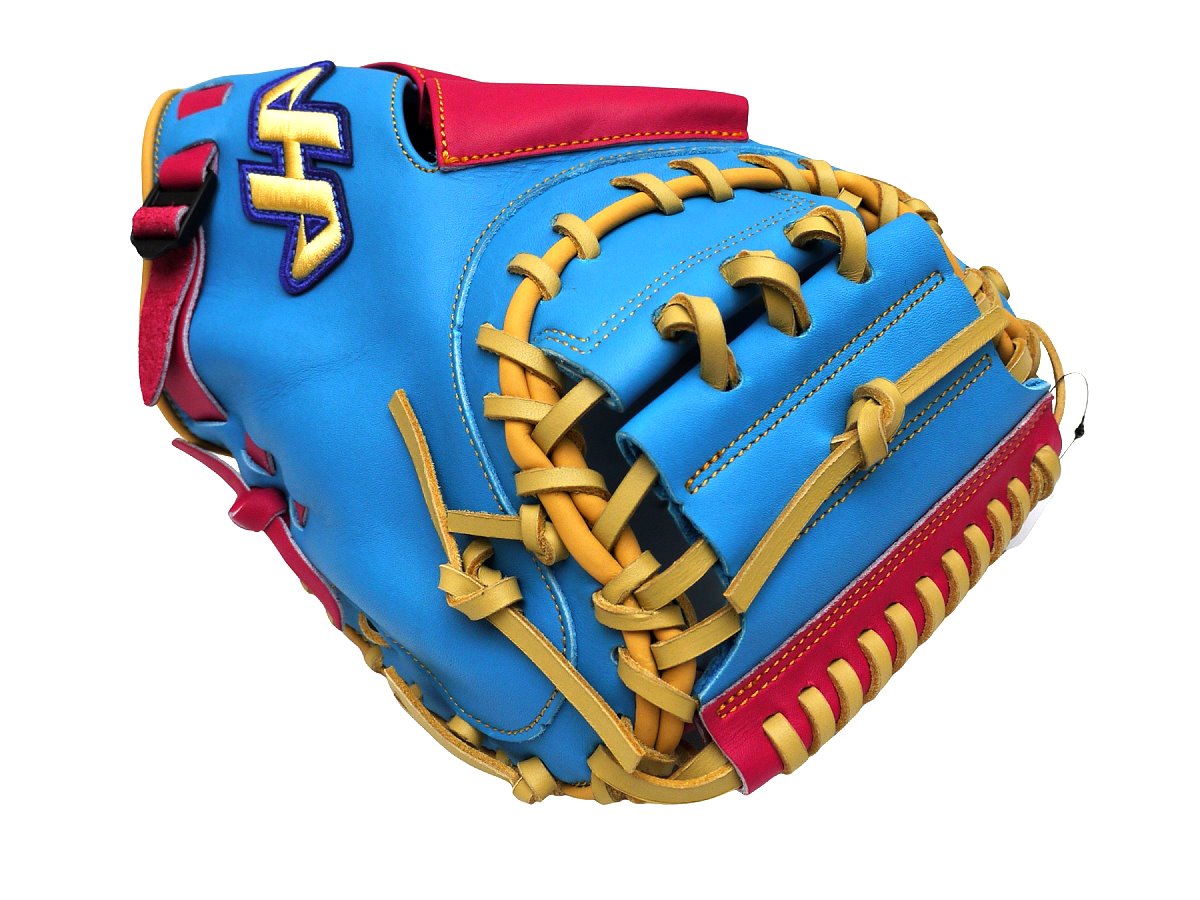 HATAKEYAMA Pro 33.5 inch Viper Catcher Mitt - Skyblue/Hot Pink