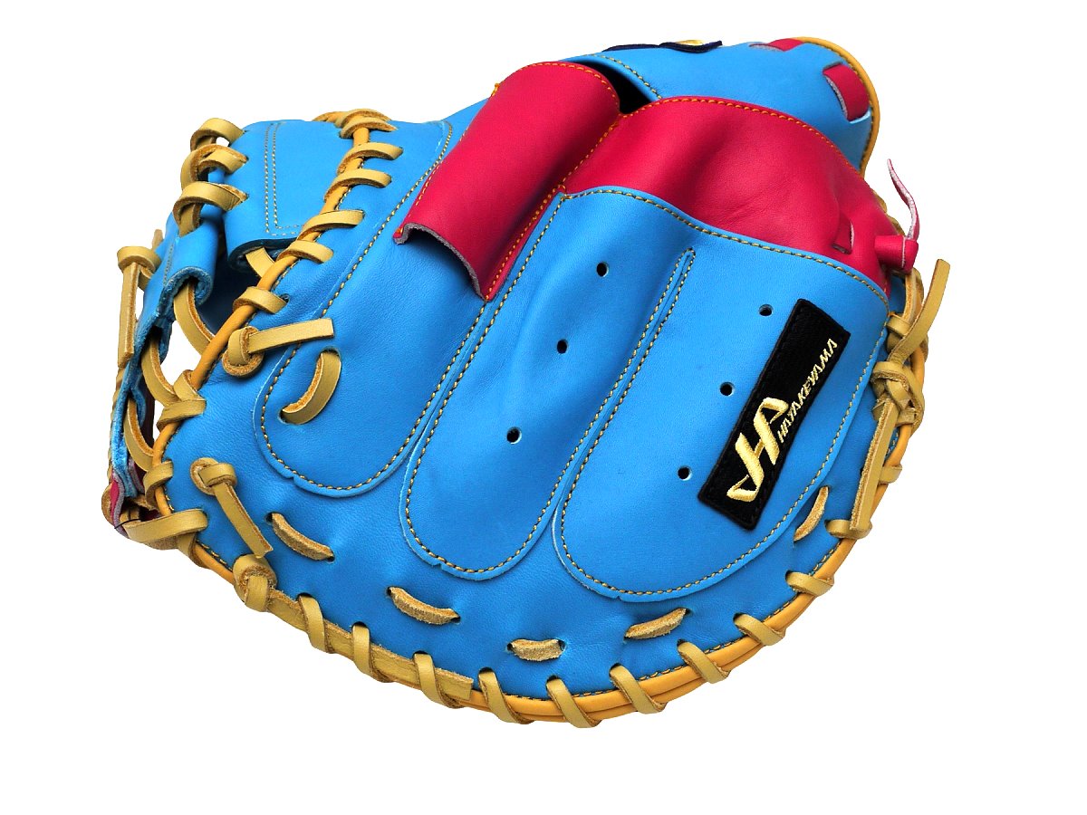 HATAKEYAMA Pro 33.5 inch Viper Catcher Mitt - Skyblue/Hot Pink