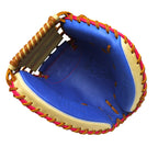 HATAKEYAMA Pro 33.5 inch Viper Open Back Catcher Mitt - Royal/Camel