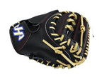HATAKEYAMA Pro Open Back 33 inch Catcher Mitt - Black/Beige #4