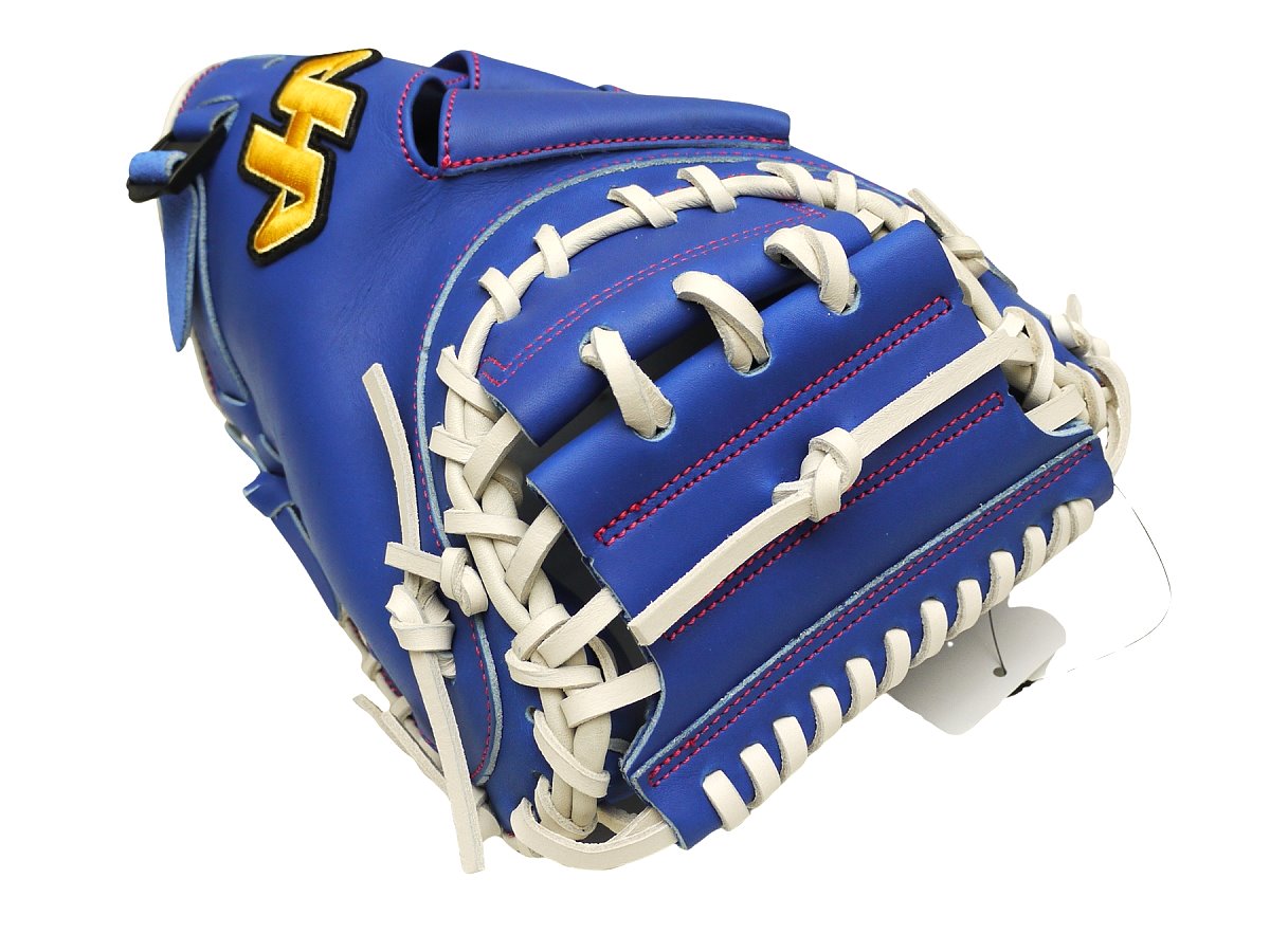 HATAKEYAMA Pro 33.5 inch Viper Catcher Mitt - Royal/White #2