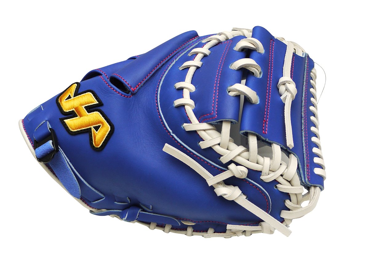 HATAKEYAMA Pro 33.5 inch Viper Catcher Mitt - Royal/White #4