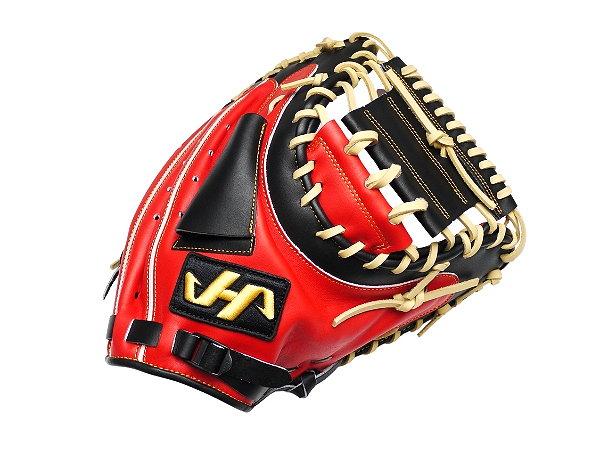 HATAKEYAMA Pro 34 inch Fast Pitch Catcher Mitt - Black/Red #1