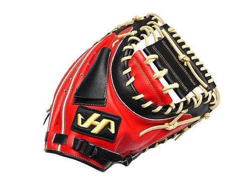 HATAKEYAMA Pro 34 inch Fast Pitch Catcher Mitt - Black/Red #1