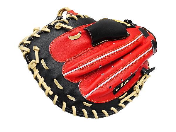 HATAKEYAMA Pro 34 inch Fast Pitch Catcher Mitt - Black/Red #3
