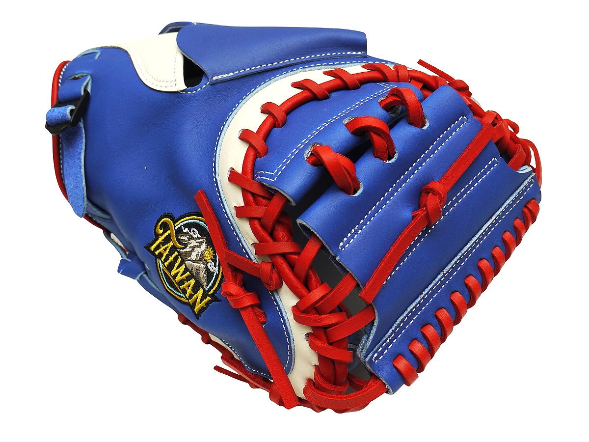 HATAKEYAMA Taiwan Limited Fushimi Torai Model 33 inch Catcher Mitt - Royal/Red/White #2