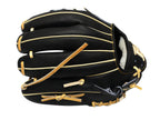 HI-GOLD Pro Japan Steerhide 11.5 inch Cross Web Infielder Glove - Black/Camel