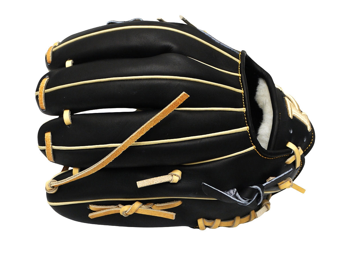 HI-GOLD Pro Japan Steerhide 11.5 inch Cross Web Infielder Glove - Black/Camel