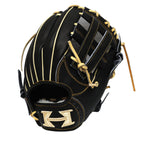 HI-GOLD Pro Japan Steerhide 11.5 inch V Web Infielder Glove - Black/Camel